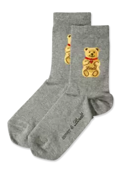 Комплект носков Lindt Teddy, 2 предмета, размер 31 - 34, серый