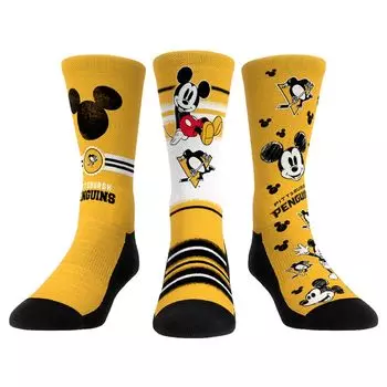 Комплект носков Rock Em Socks Pittsburgh Penguins, золотой