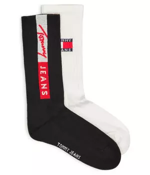 Комплект носков Tommy Jeans, черный / белый