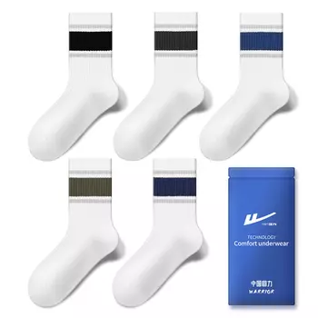 Комплект носков Warrior до середины голени унисекс, черный/серый/синий