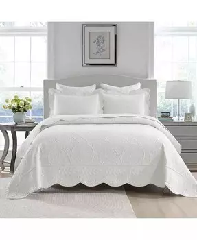 Комплект одеял большого размера из 3 предметов из 100% хлопка, легкий комплект одеял TX — Queen MarCielo, белый