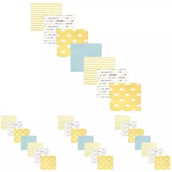 Комплект одеял Hudson Baby унисекс из хлопка и фланели, My Sunshine, один размер (4 шт.), My Sunshine