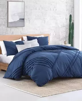 Комплект одеял из 3-х предметов из синели, размер King Dkny, синий
