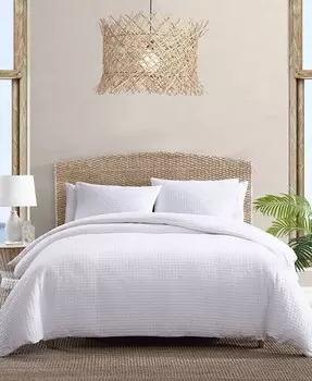 Комплект одеял из 3 предметов из цельного хлопка Basketweave, размер Queen Tommy Bahama Home, белый