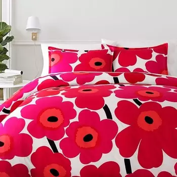 Комплект одеял Marimekko Unikko, полный/королевский, красный