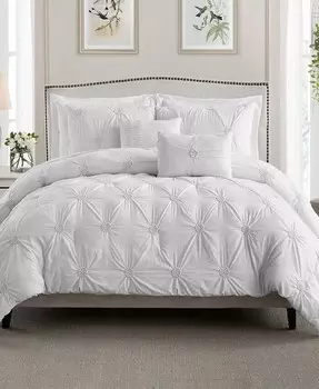 Комплект одеял Pintuck King/Cal King с цветочным принтом Cathay Home Inc., розовый