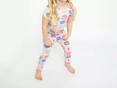 Комплект одежды для дома, пижама цвета Breakfast Club с нашивками розового цвета ANGEL DEAR