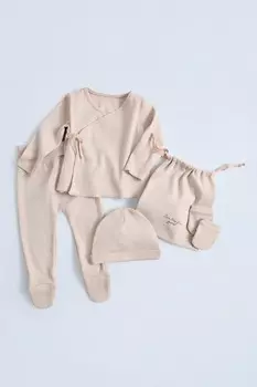 Комплект одежды для новорожденного ZARA, бежево-розовый