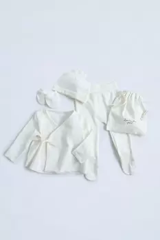 Комплект одежды для новорожденного ZARA, устрично-белый