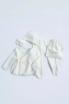 Комплект одежды для новорожденного ZARA, устрично-белый