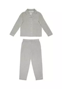 Комплект одежды для сна REVERE COLLAR BUTTON UP LONG SET Chelsea Peers, цвет grey
