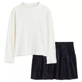 Комплект одежды H&amp;M, 2 предмета, белый/темно-серый