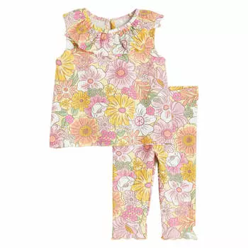 Комплект одежды H&M Baby Cotton Floral, 2 предмета, желтый