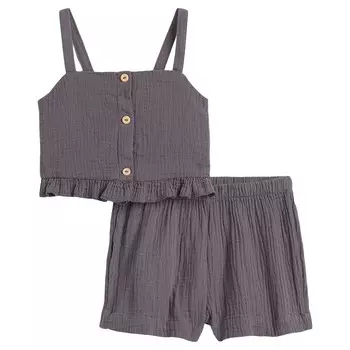 Комплект одежды H&amp;M Cotton, 2 предмета, темно-серый