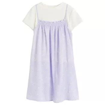 Комплект одежды H&amp;M Cotton Floral, 2 предмета, светло-фиолетовый