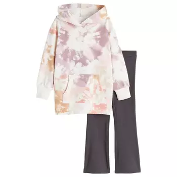 Комплект одежды H&amp;M Hoodie and Leggings Tie-dye, 2 предмета, оранжевый