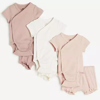 Комплект одежды H&amp;M Jersey, 6 предметов, светло-розовый