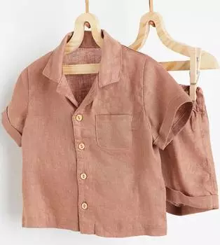 Комплект одежды H&amp;M Linen, 2 предмета, розовый