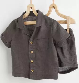 Комплект одежды H&amp;M Linen, 2 предмета, серый