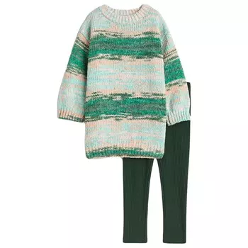 Комплект одежды H&amp;M Patterned, 2 предмета, зеленый/черный