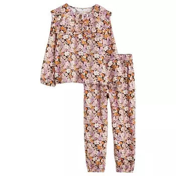 Комплект одежды H&amp;M Patterned Floral, 2 предмета, фиолетовый