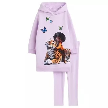 Комплект одежды H&amp;M Printed Sweatshirt Encanto, 2 предмета, светло-фиолетовый