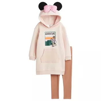 Комплект одежды H&amp;M Printed Sweatshirt Minnie Mouse, 2 предмета, бежевый/розовый