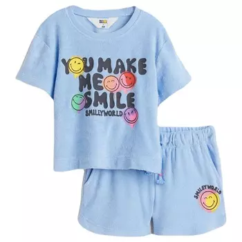 Комплект одежды H&amp;M Printed Terry SmileyWorld, 2 предмета, светло-синий