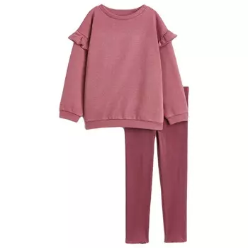 Комплект одежды H&amp;M Top and Leggings, 2 предмета, темно-розовый
