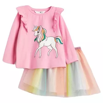Комплект одежды H&amp;M Unicorn, 2 предмета, розовый