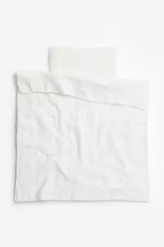 Комплект односпального постельного белья H&M Home Muslin Crib, белый