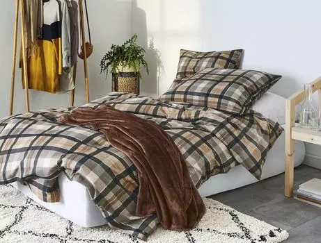 Комплект однотонного постельного белья Irisette Ника-8417 размер 155х220+80х80 см цвет натуральный-80