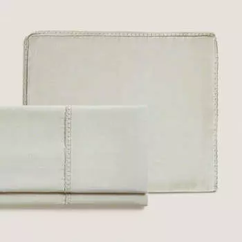 Комплект однотонный для кроватки Zara Home, 2 предмета, 100х75 см, светло-зеленый