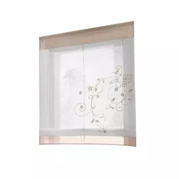 Комплект оконных штор с вышивкой римскими листьями, жалюзи, двери, комнаты, разделитель песочный, размеры: 80 х 120 см. Stuttg, мультиколор