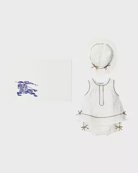 Комплект отделки в клетку Carianne для девочек, размер 1–18 м Burberry, цвет White