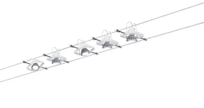Комплект Paulmann WireSystem MacII, макс. 5x10 Вт GU5.3 Белый 230/12 В 60 ВА Металл