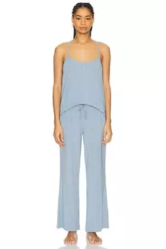 Комплект пижамы Gisele с топом на бретельках и штанами Eberjey, faded denim