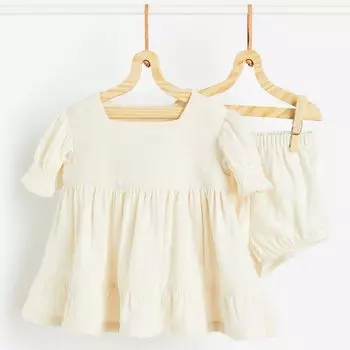 Комплект платье и шорты H&amp;M Set,светло-бежевый