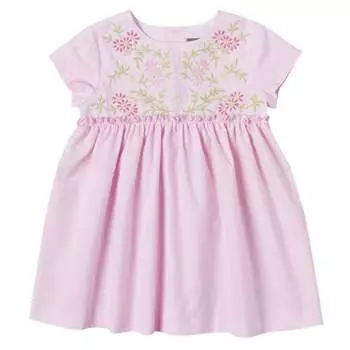 Комплект платьев для девочек с цветочной вышивкой в розовом цвете Petit Confection