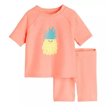 Комплект пляжной одежды H&amp;M Baby Pineapple UPF 50, кораллово-розовый