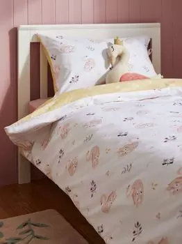 Комплект пододеяльника и наволочки с лебединым принтом John Lewis, одиночный комплект