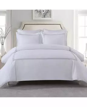 Комплект пододеяльников Adeline из 100 % хлопка с перкалем и вышивкой, King/California King Egyptian Linens, золото