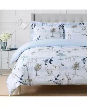 Комплект пододеяльников Alpine Snow из 100% хлопка, полный/королевский размер Egyptian Linens, синий