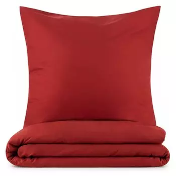 Комплект пододеяльников Blumtal — супермягкий и уютный комплект постельного белья из матовой микрофибры, без катышков и морщин, с 1 наволочкой, 155 x 220 и 50 x 80 (1x), цвет Aurora Red