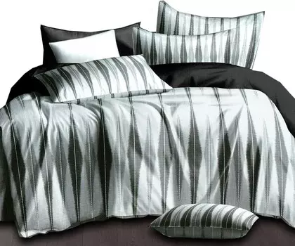 Комплект пододеяльников Essina King — 3 пододеяльника из микрофибры с 2 наволочками — Немнущийся пододеяльник королевского размера — Пододеяльник в стиле бохо с застежкой-молнией и 4 угловыми завязками — Октава, Lava Gray