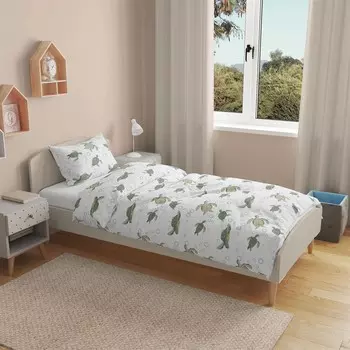 Комплект пододеяльников Evideoa Kids Magic — белый/зеленый Evidea