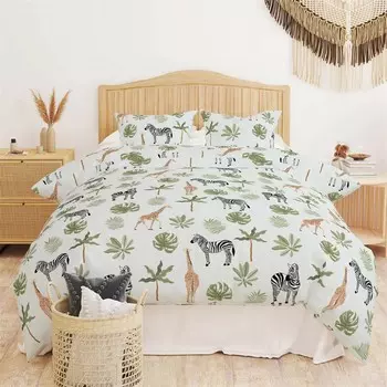 Комплект пододеяльников Evideoa Kids Zoo - Зеленый Evidea