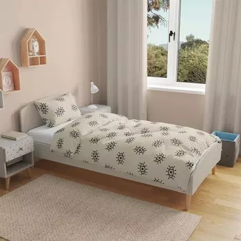 Комплект пододеяльников Evideoa Soft Karya - бежевый/черный Evidea