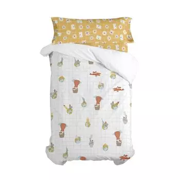 Комплект пододеяльников HappyFriday Mr Fox World trip Разноцветный односпальный матрас, 2 предмета, мультиколор
