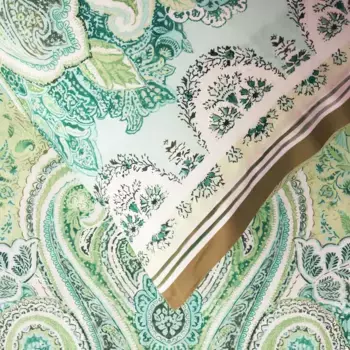 Комплект Пододеяльников Из Атласа Mergellina 250X210 Bassetti, зеленый